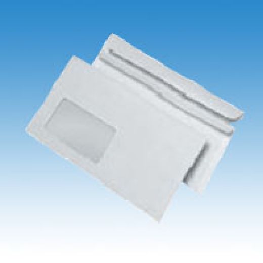 100 Briefumschl�ge DIN Lang mit Fenster haftklebend